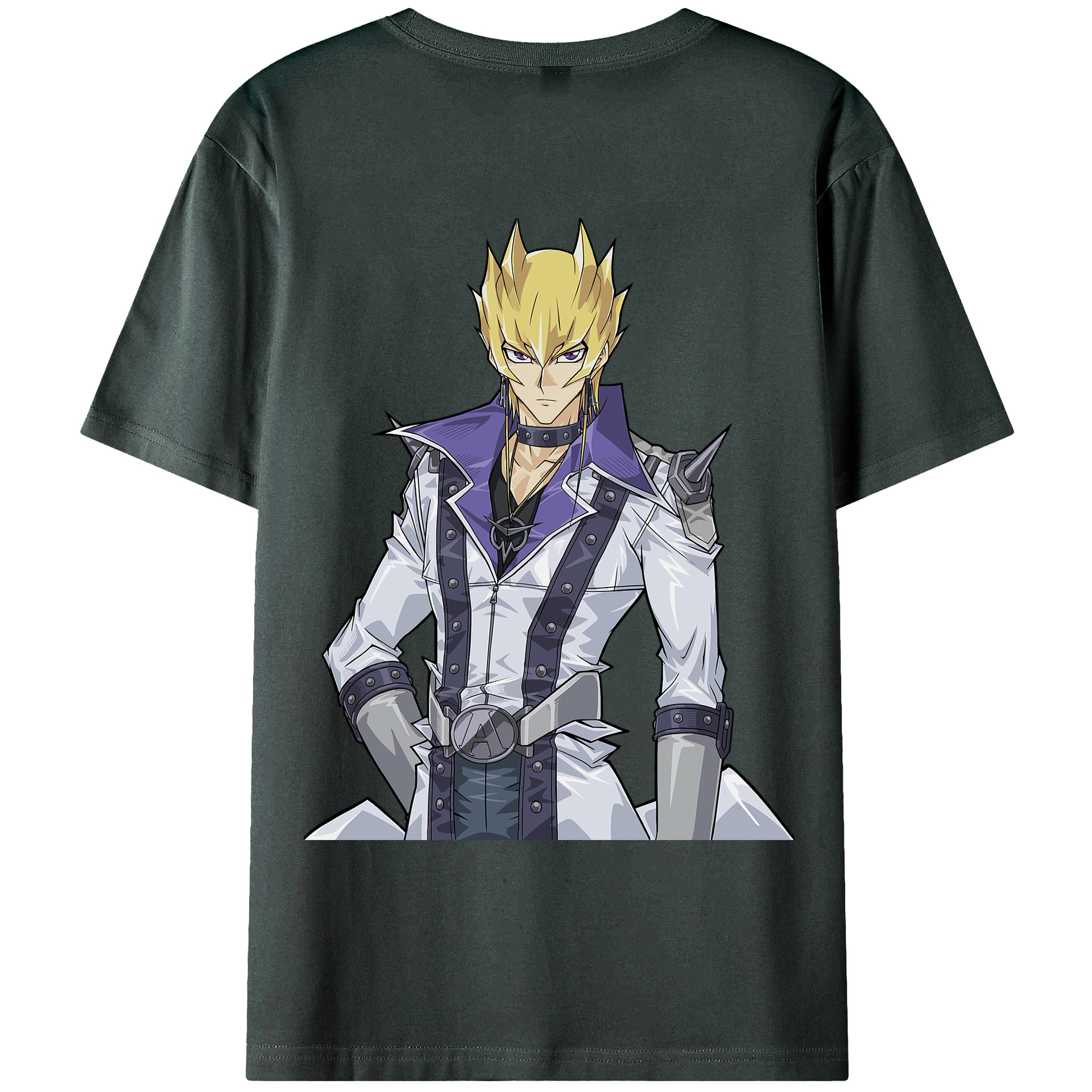 （画像用） 遊☆戯☆王 Yu-Gi-Oh! 綿100％ メンズ半袖Tシャツ（バックプリント） 通気性